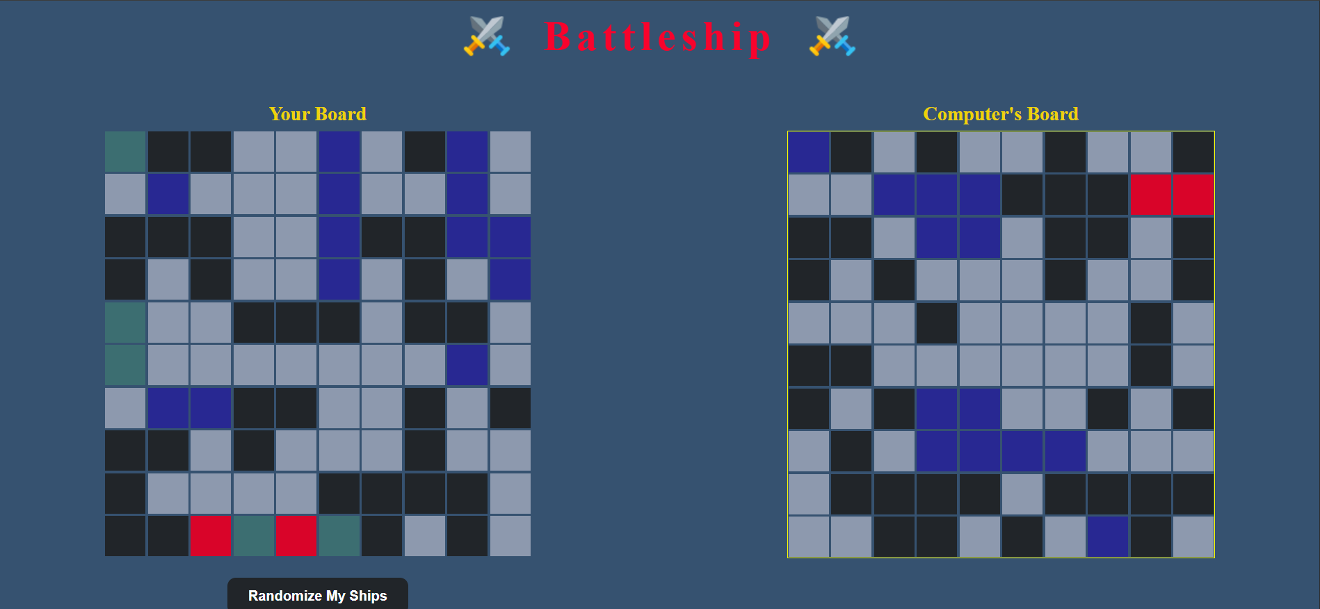 battleship project screenshot