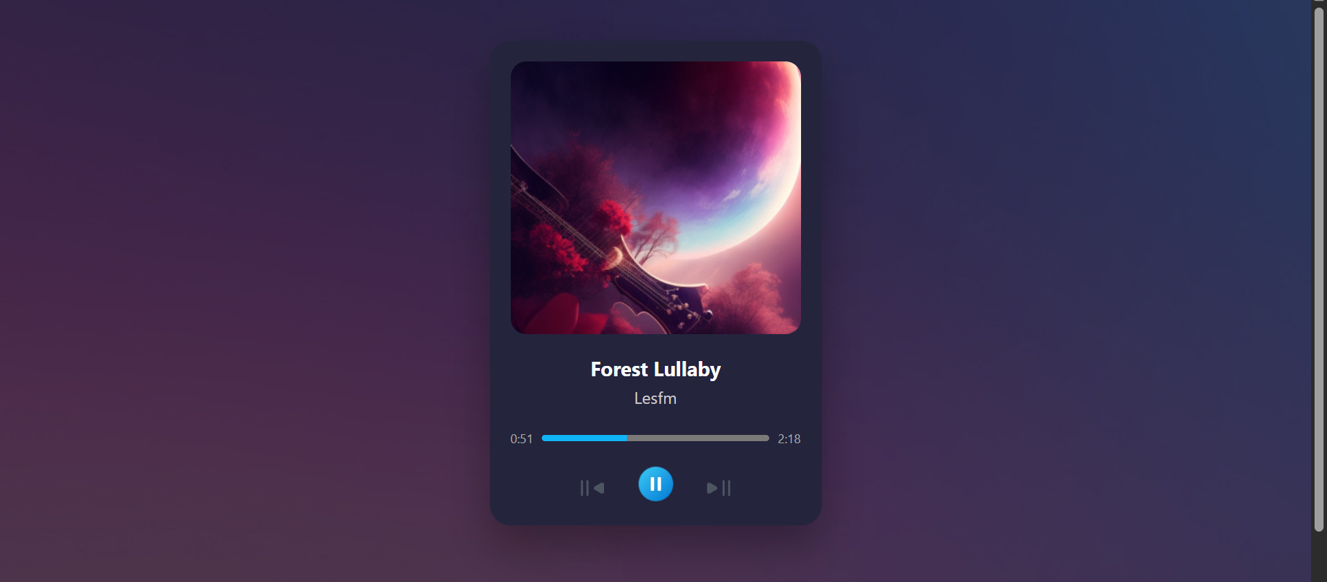 music player project screenshot
